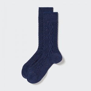 Uniqlo Color Nep Cable Sokken Heren Blauw | 1579448