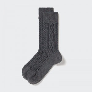 Uniqlo Color Nep Cable Sokken Heren Grijs | 4692693