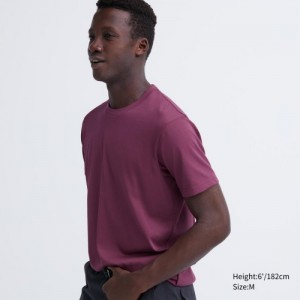 Uniqlo Dry Color Crew Neck Short-Sleeve T-shirts Dames Paars | 3635931