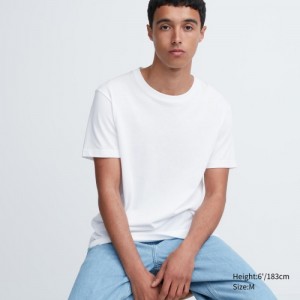 Uniqlo Dry Color Crew Neck Short-Sleeve T-shirts Dames Wit | 8098364