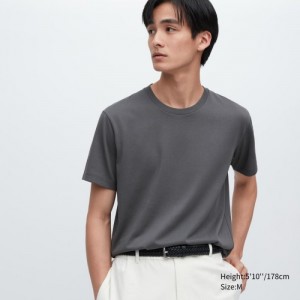 Uniqlo Dry Color Crew Neck Short-Sleeve T-shirts Dames Grijs | 5197115