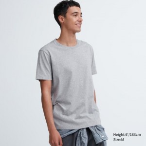 Uniqlo Dry Color Crew Neck Short-Sleeve T-shirts Dames Grijs | 2400001