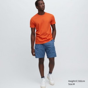 Uniqlo Dry Crew Neck Short-sleeve Color T-shirts Heren Oranje | 3915935