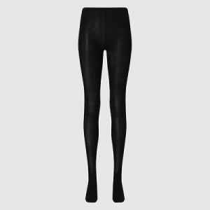 Uniqlo HEATTECH Knitted Hardloopbroek Dames Zwart | 1034623