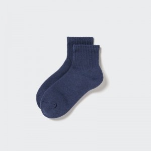 Uniqlo HEATTECH Pile-Lined Half Sokken Dames Donkerblauw | 3180683