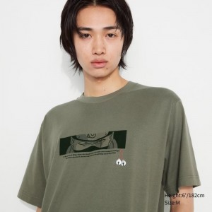 Uniqlo Naruto Ut Short-sleeve Graphic Kakashi Hatake T-shirts Heren Olijfgroen | 8460702
