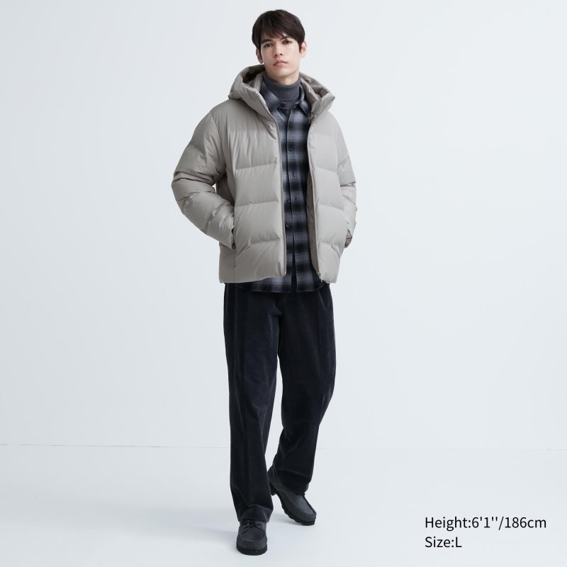 Uniqlo 3d Cut Seamless Down Parka Heren Grijs | 845694