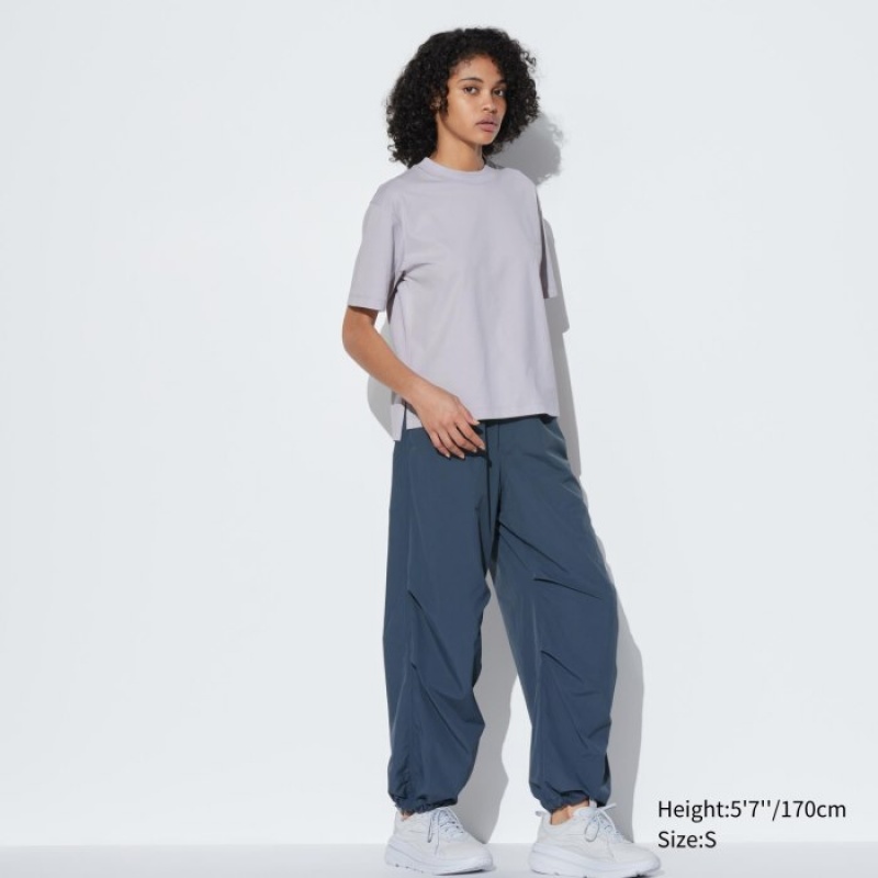 Uniqlo AIRism Cotton Short Sleeve T-shirts Dames Grijs | 4426077