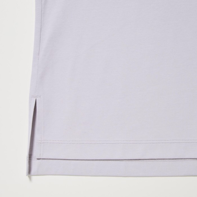 Uniqlo AIRism Cotton Short Sleeve T-shirts Dames Grijs | 4426077