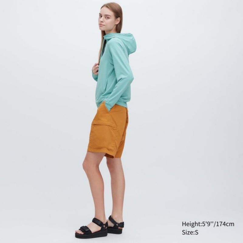 Uniqlo AIRism Mesh UV Protection Full-Zip Hoodie Dames Wit | 9992279