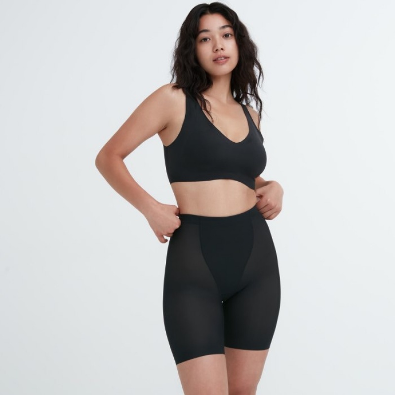 Uniqlo AIRism Support Body Shaper Unlined Half Korte Broek Dames Zwart | 781786