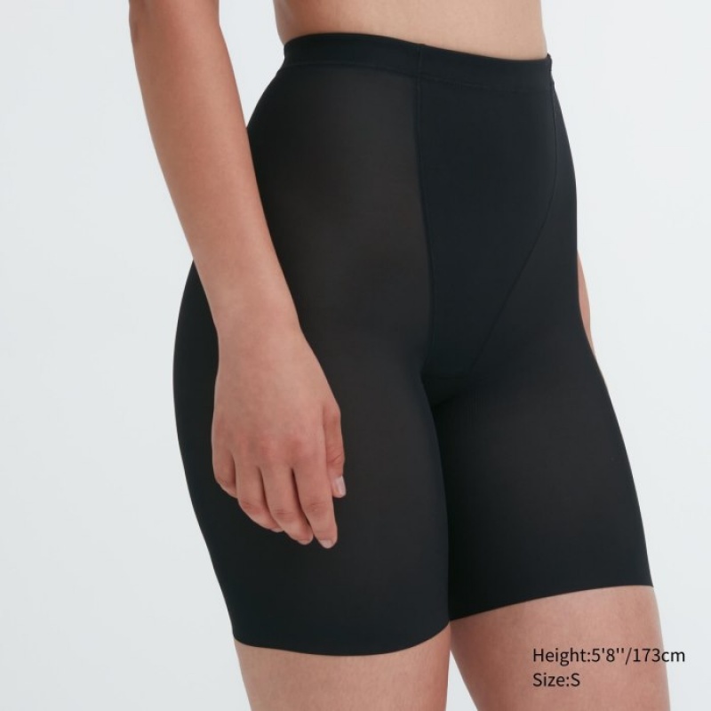 Uniqlo AIRism Support Body Shaper Unlined Half Korte Broek Dames Zwart | 781786
