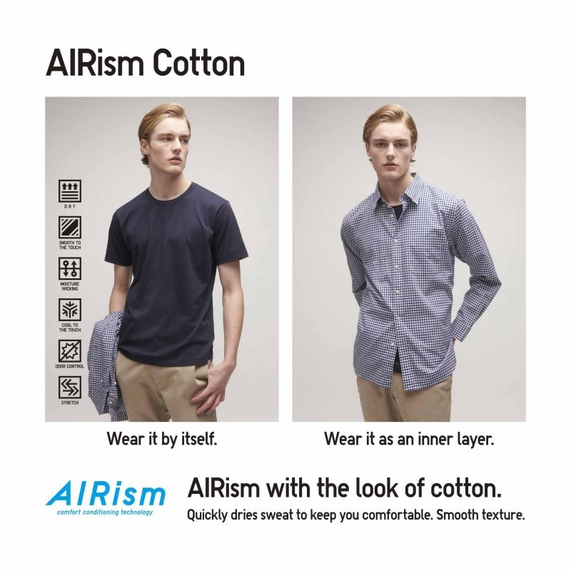 Uniqlo Airism Cotton Crew Neck T-shirts Heren Wit | 27448