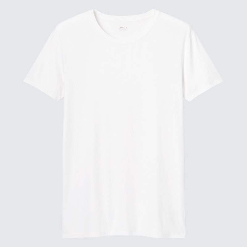 Uniqlo Airism Crew Neck Short-sleeve T-shirts Heren Wit | 5534352