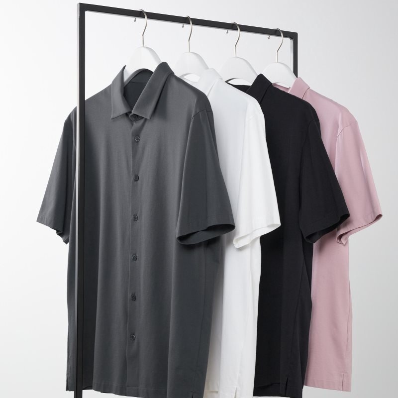 Uniqlo Airism Full Open Short-sleeve Poloshirt Heren Roze | 5676457