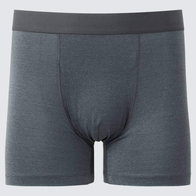 Uniqlo Airism Heather Boxers Ondergoed Heren Grijs | 71239