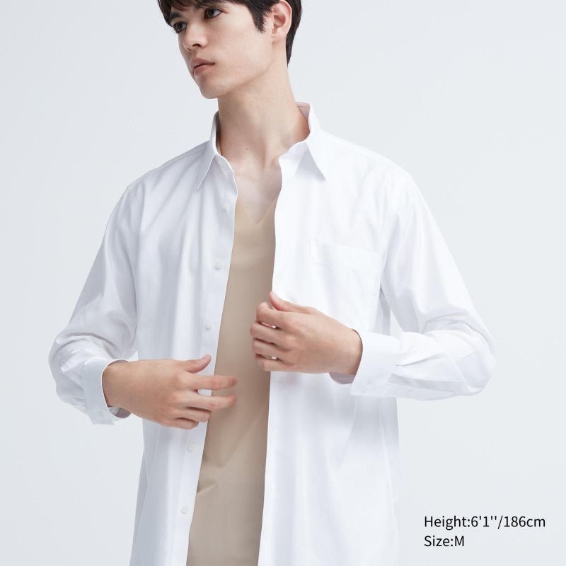 Uniqlo Airism Mesh Anti-odor V-neck T-shirts Heren Beige | 1390334