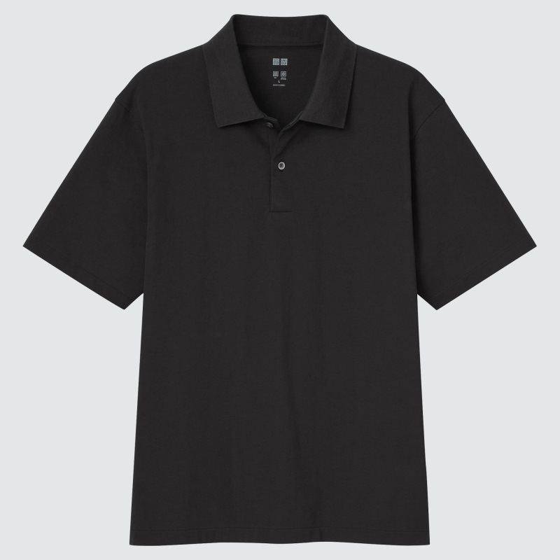 Uniqlo Airism Poloshirt Heren Zwart | 9583561