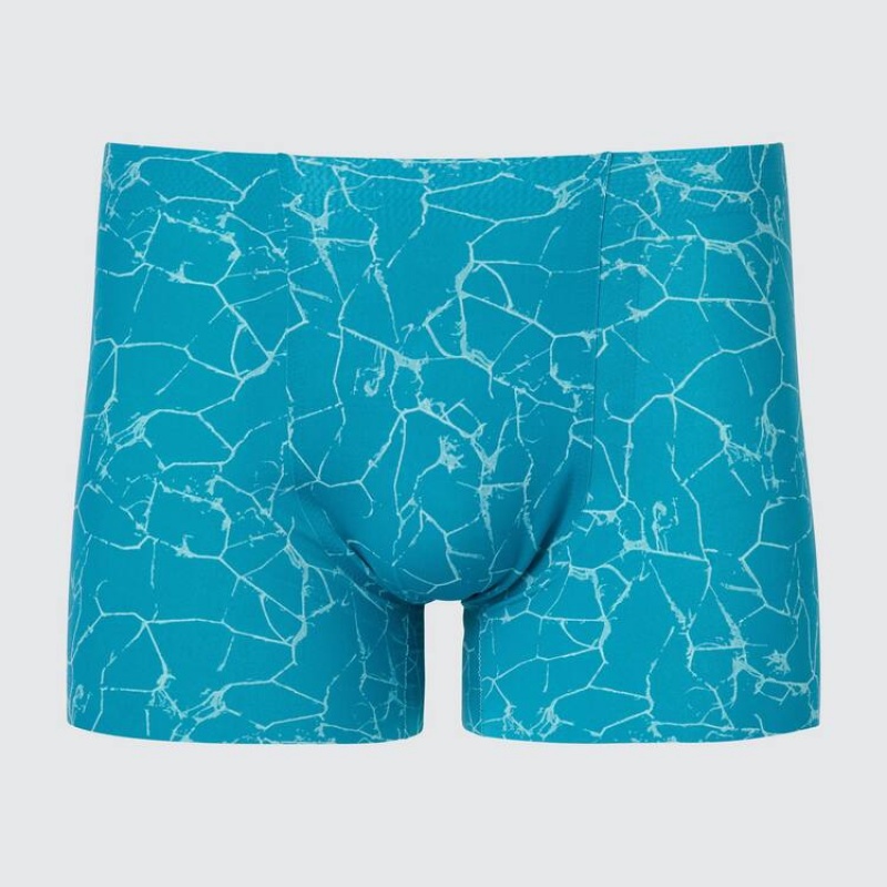 Uniqlo Airism Seamless Type Boxers Ondergoed Heren Turquoise | 2316313