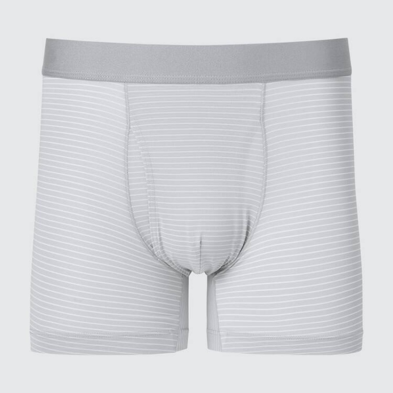Uniqlo Airism Striped Boxers Ondergoed Heren Wit | 7787869