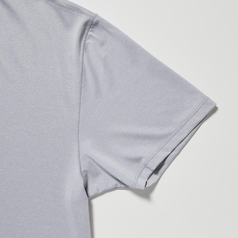 Uniqlo Airism V-neck Short-sleeve T-shirts Heren Grijs | 3699984