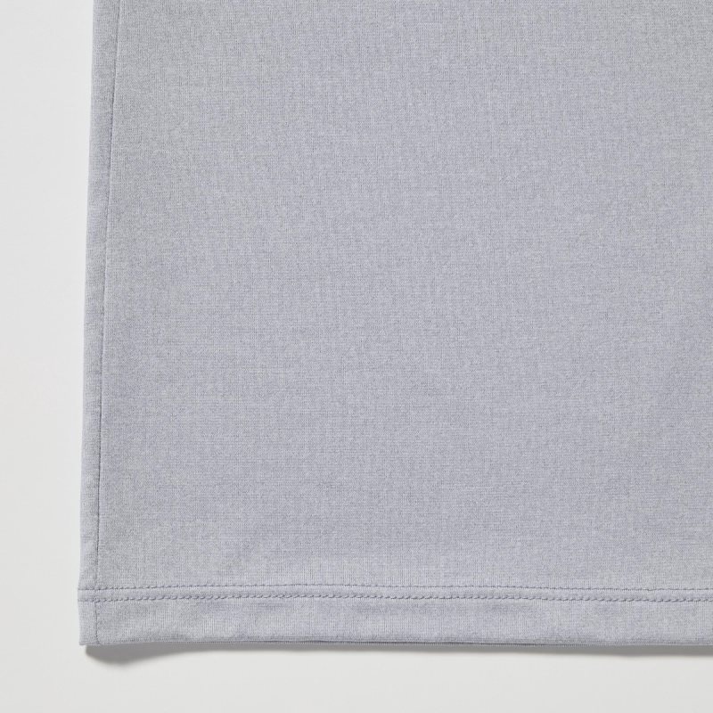 Uniqlo Airism V-neck Short-sleeve T-shirts Heren Grijs | 3699984