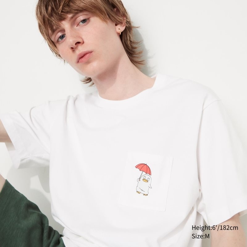 Uniqlo Anime Gintama Ut Short-sleeve Graphic T-shirts Heren Wit | 9647793