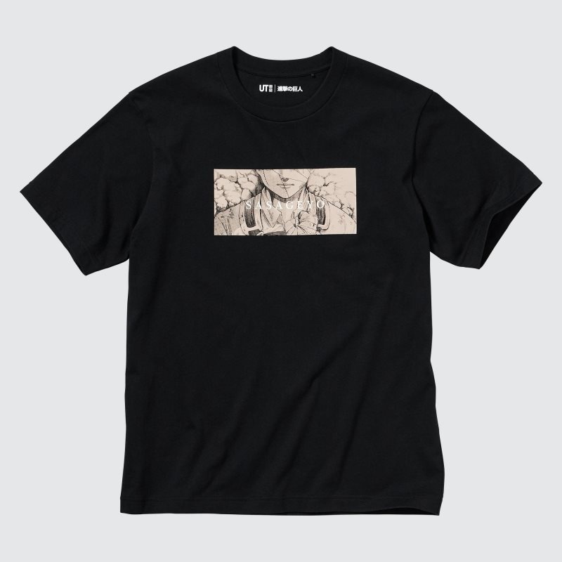 Uniqlo Attack On Titan Ut Short-sleeve Graphic Dedicate Your Heart T-shirts Heren Zwart | 5656875