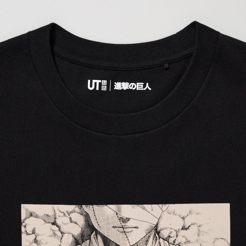 Uniqlo Attack On Titan Ut Short-sleeve Graphic Dedicate Your Heart T-shirts Heren Zwart | 5656875