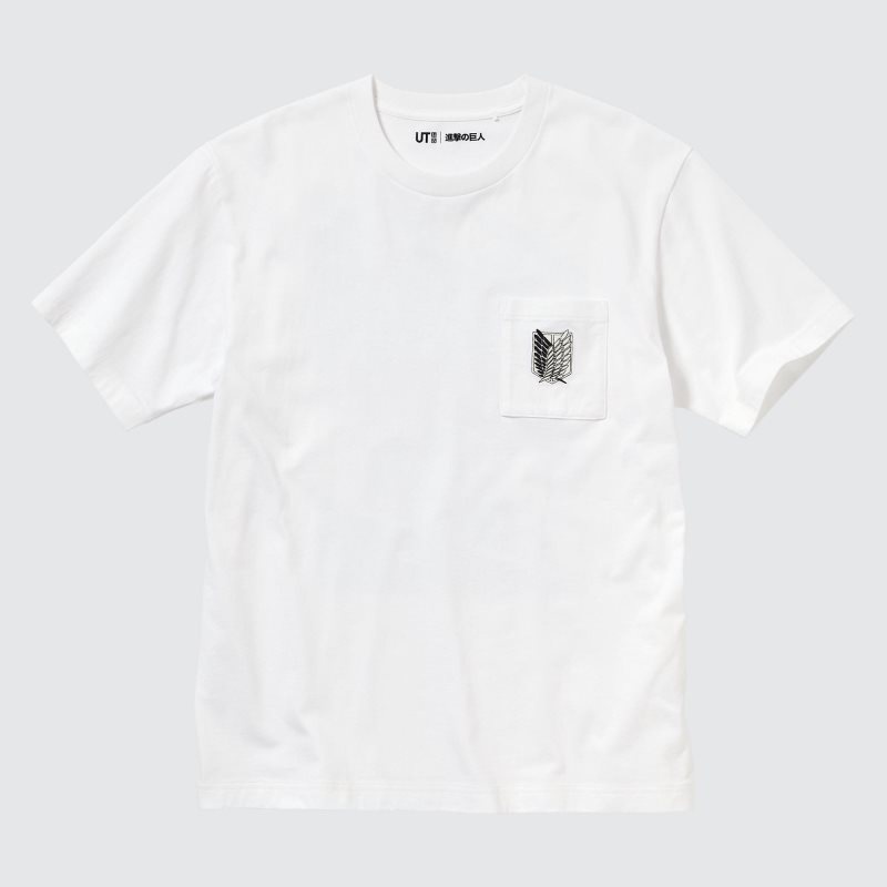 Uniqlo Attack On Titan Ut Short-sleeve Graphic Wings Of Freedom T-shirts Heren Wit | 7498246