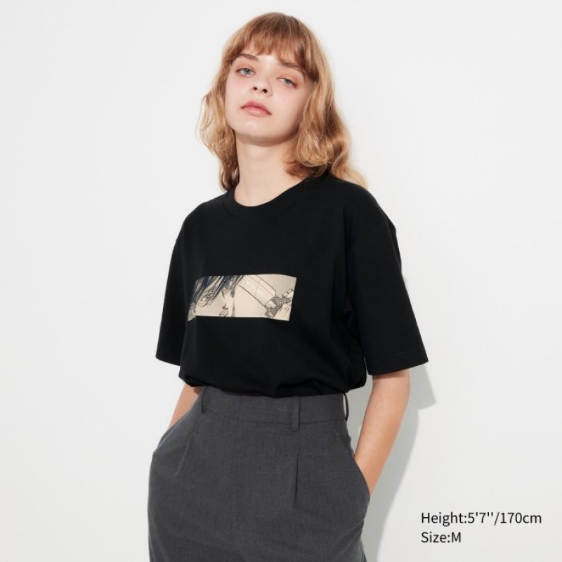 Uniqlo Attack on Titan UT Short-Sleeve T-shirts Dames Zwart | 6408442