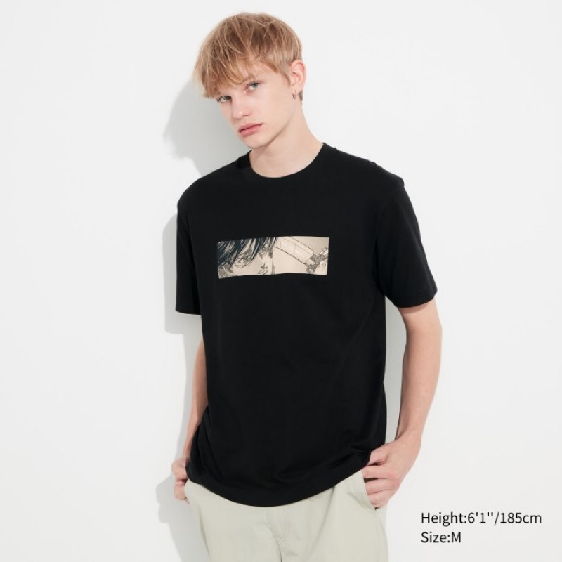 Uniqlo Attack on Titan UT Short-Sleeve T-shirts Dames Zwart | 6408442