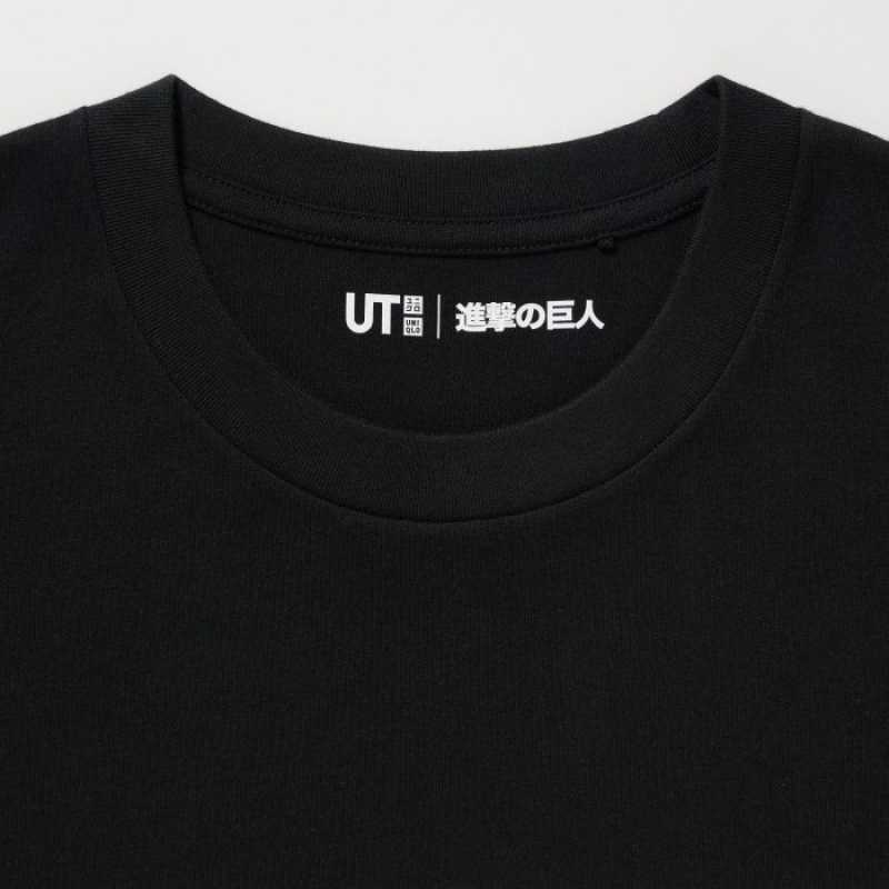 Uniqlo Attack on Titan UT Short-Sleeve T-shirts Dames Zwart | 6408442
