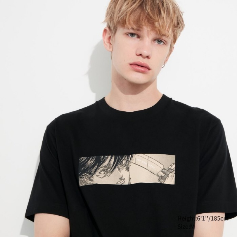 Uniqlo Attack on Titan UT Short-Sleeve T-shirts Dames Zwart | 6408442