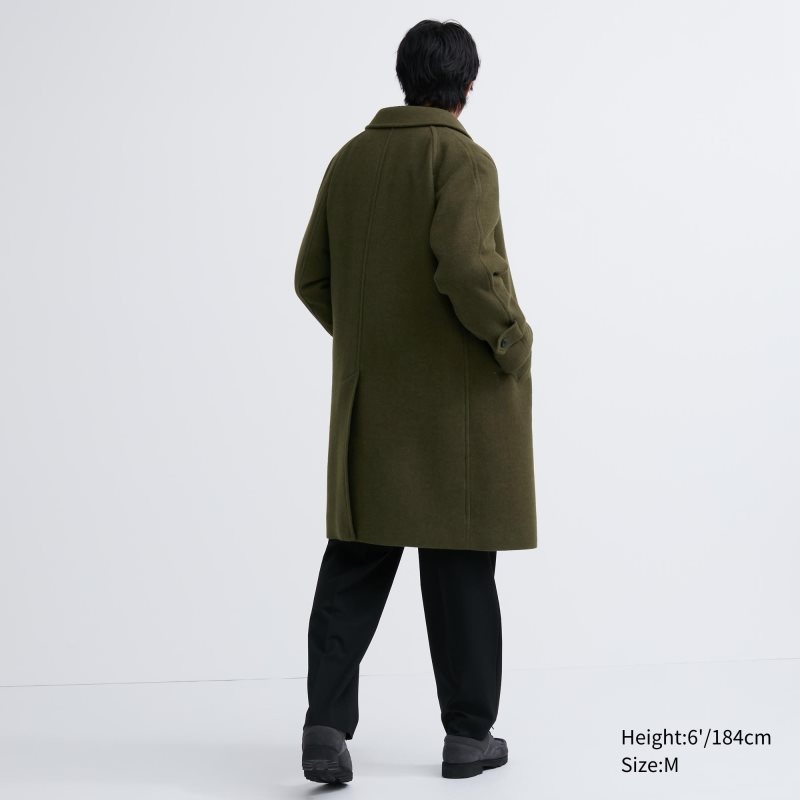 Uniqlo Balmacaan Jassen Heren Olijfgroen | 5804966