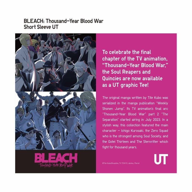 Uniqlo Bleach: Thousand-year Blood War Ut Short-sleeve Graphic T-shirts Heren Wit | 6528928