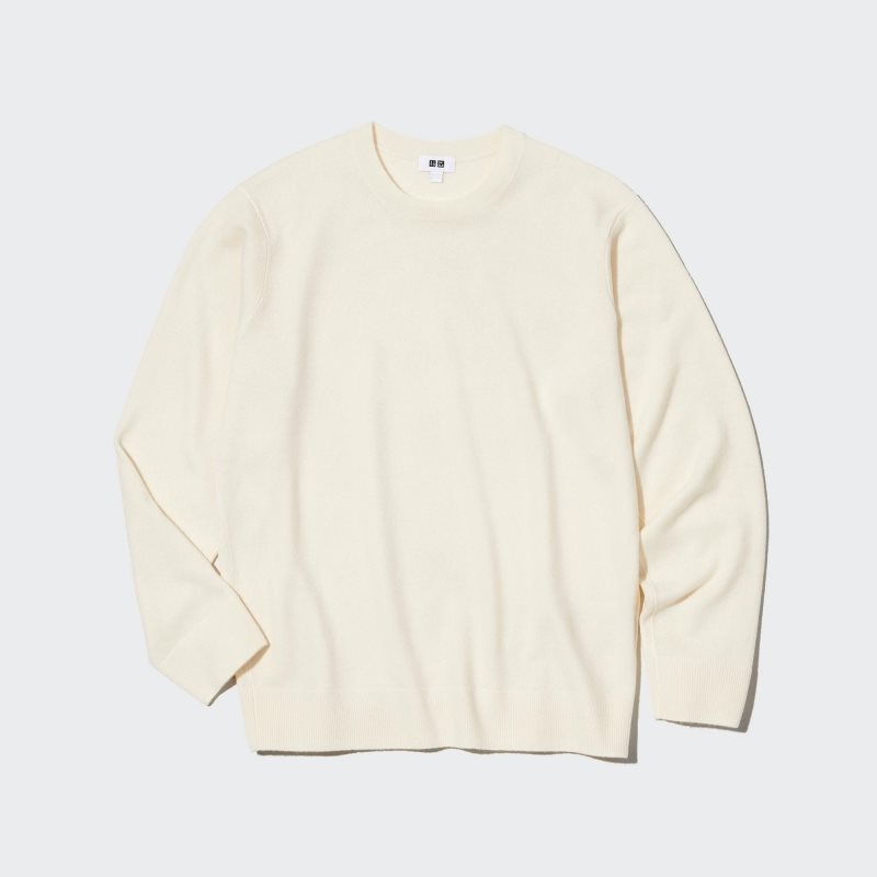 Uniqlo Cashmere Crew Neck Long-sleeve Truien Heren Wit | 1664976