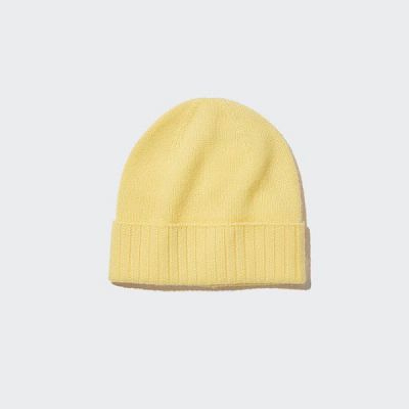 Uniqlo Cashmere Knitted Muts Dames Geel | 9556536