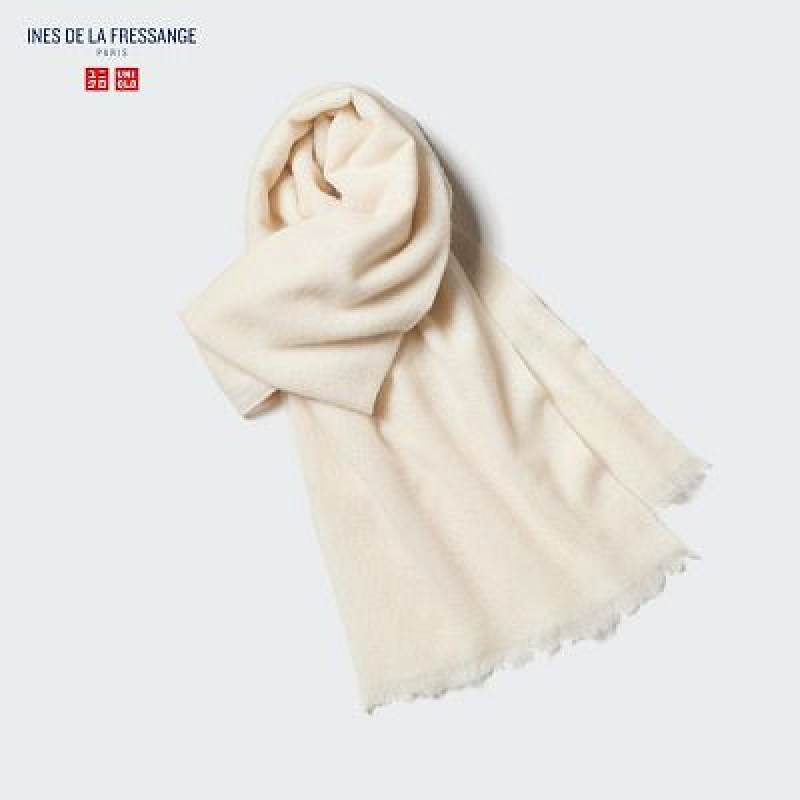 Uniqlo Cashmere Stole Sjaals Dames Wit | 911147