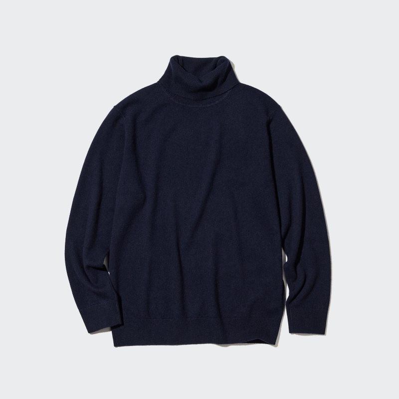 Uniqlo Cashmere Turtleneck Long-sleeve Truien Heren Donkerblauw | 4323820