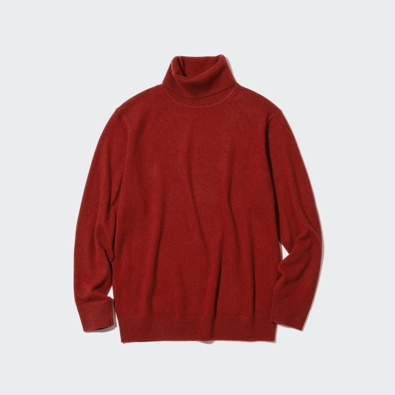 Uniqlo Cashmere Turtleneck Long-sleeve Truien Heren Rood | 7843163