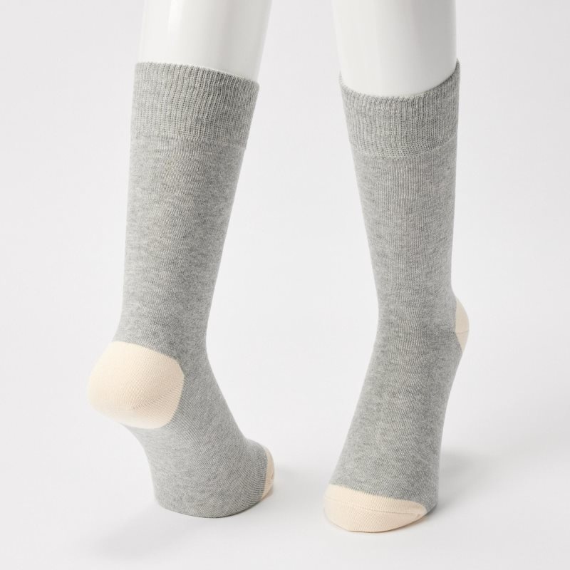 Uniqlo Color Block Sokken Heren Grijs | 8235861