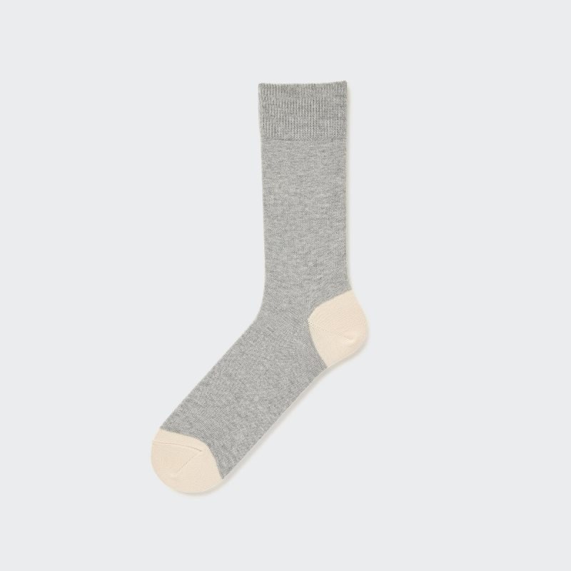 Uniqlo Color Block Sokken Heren Grijs | 8235861