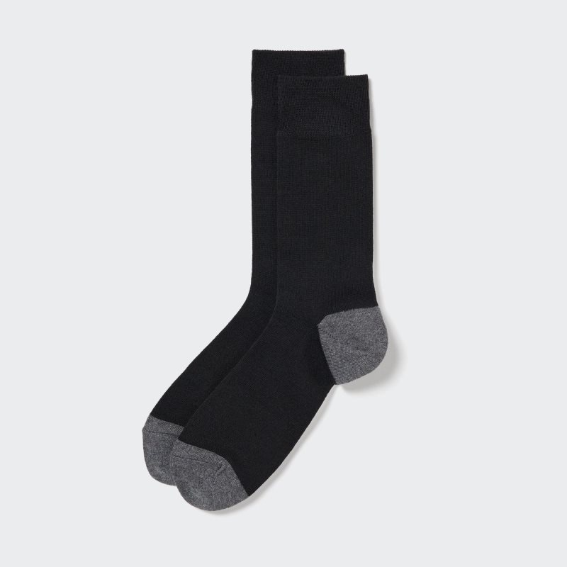 Uniqlo Color Block Sokken Heren Zwart | 4495387
