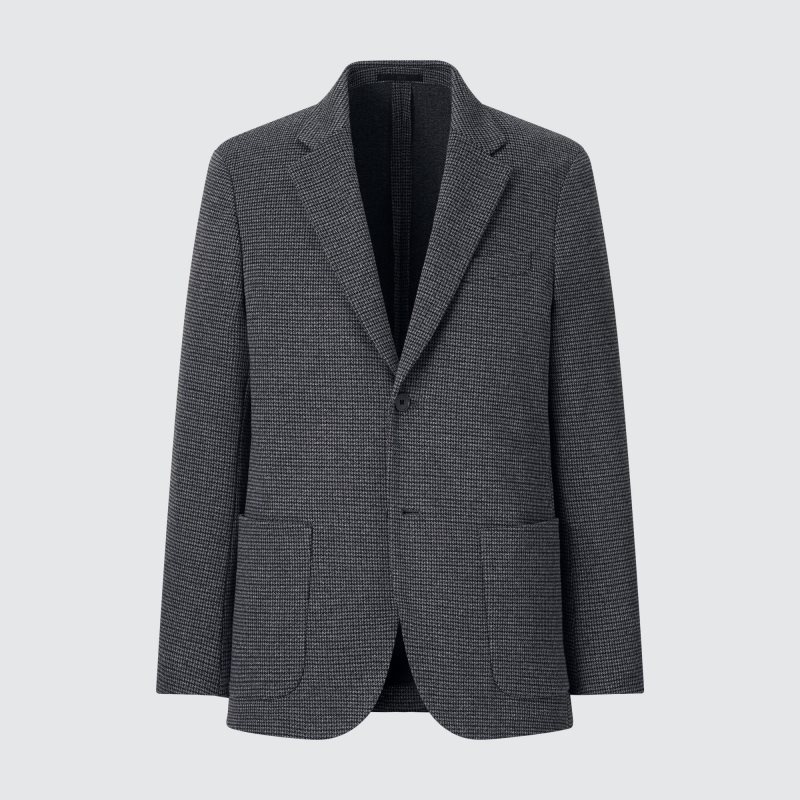 Uniqlo Comfort Houndstooth Jassen Heren Grijs | 4003524