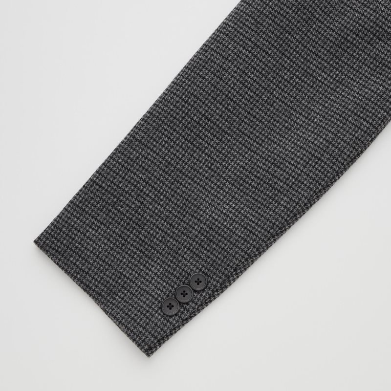 Uniqlo Comfort Houndstooth Jassen Heren Grijs | 4003524