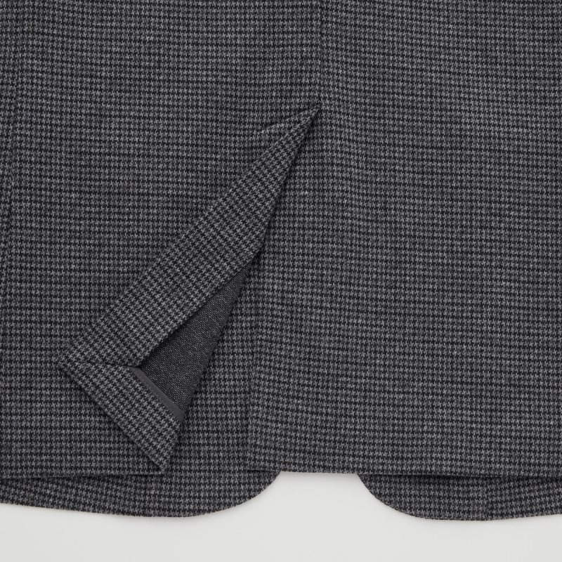Uniqlo Comfort Houndstooth Jassen Heren Grijs | 4003524