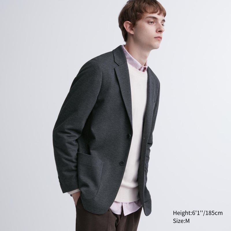 Uniqlo Comfort Jassen Heren Grijs | 7573991