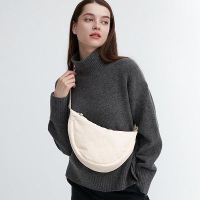 Uniqlo Corduroy Round Mini Crossbodytassen Dames Wit | 9247301