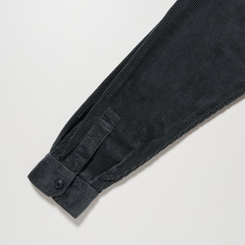 Uniqlo Corduroy Work Long-sleeve Overhemd Heren Grijs | 933113